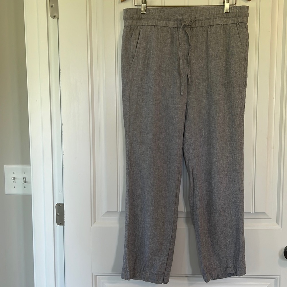 Ann Taylor Pull on Linen blend Pants Size Medium